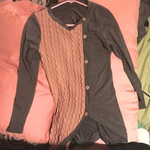 Pink and grey blouse